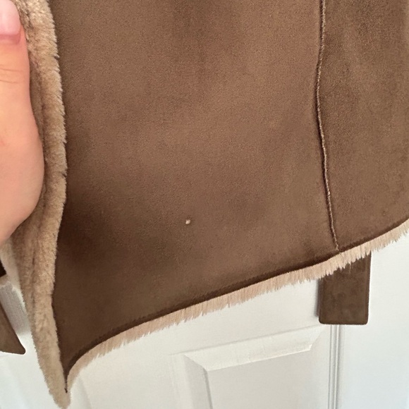 Calvin Klein Suede & Faux Fur Coat - Picture 10 of 14